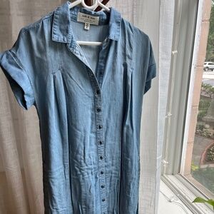 Anthropologie Cloth and Stone denim shirt dress, size PS